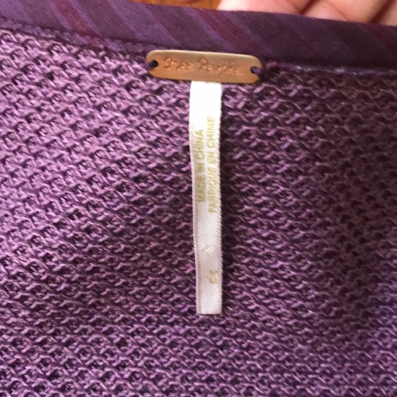 SOLD Plum Waffle Knit Cardigan - Picture 4 of 6